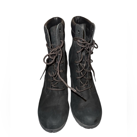 Timberland Black Lace-Up Tilson Ankle Boots EUC 9.5 - Picture 4 of 7